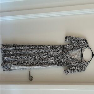 Ann Taylor Black and White Midi Dress